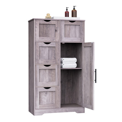 Bathroom Storage Cabinet with Storage 5 Drawers and 1 Door