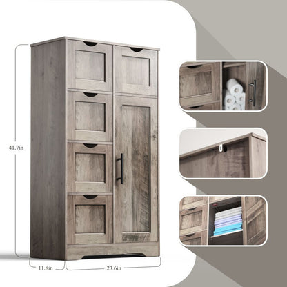 Bathroom Storage Cabinet with Storage 5 Drawers and 1 Door
