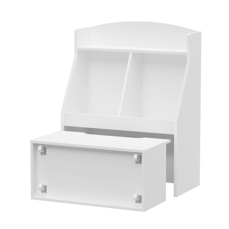 Kids Wooden Bookcase with Drawer and Wheels Children's Book Display