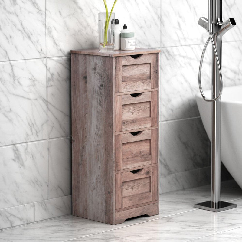 Floor Cabinet Wooden Storage Cabinet with 4 Drawers
