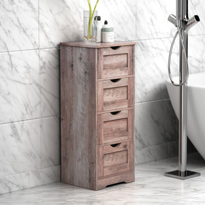 Floor Cabinet Wooden Storage Cabinet with 4 Drawers