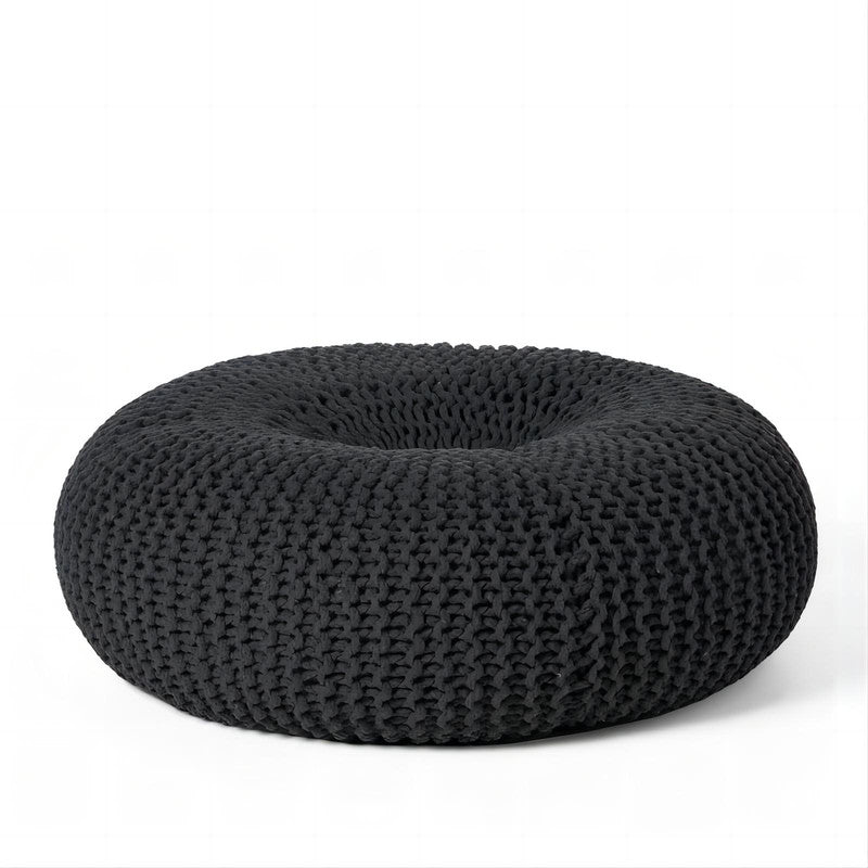 [Ship to Canada Only] Black Knited Pouf