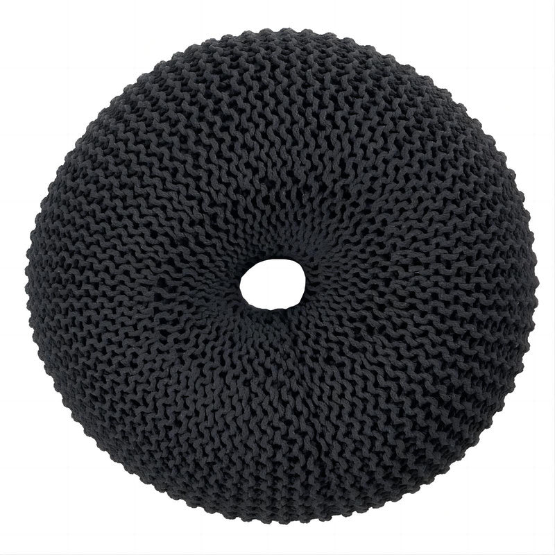 [Ship to Canada Only] Black Knited Pouf