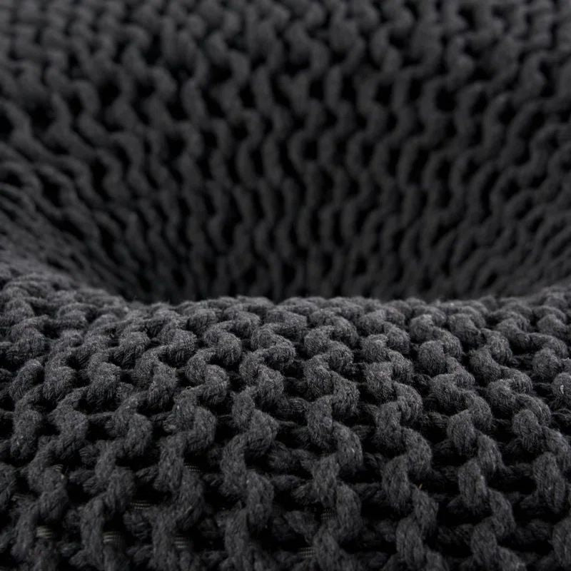 [Ship to Canada Only] Black Knited Pouf