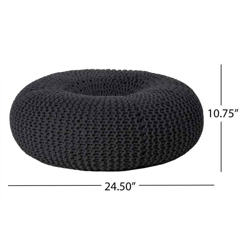 [Ship to Canada Only] Black Knited Pouf