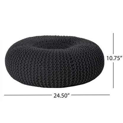 [Ship to Canada Only] Black Knited Pouf