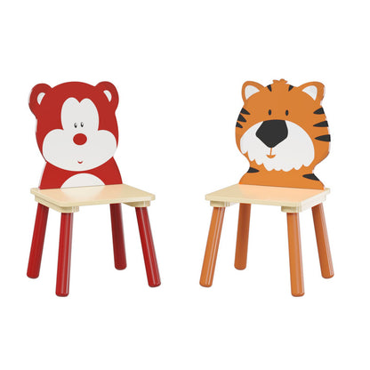 Kids Table and Chairs Set 3 Pieces Wooden Activity Play Table Set