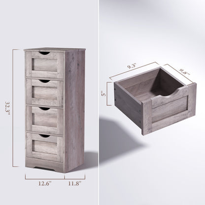 Floor Cabinet Wooden Storage Cabinet with 4 Drawers