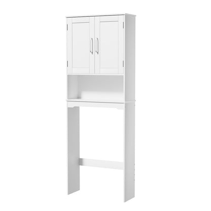 Free Standing Toilet Storage Cabinet with Barn Doors , Adjustable Bottom Bar