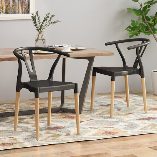 [Ship to Canada Only] Plastic Dining Chair (Set of 2)