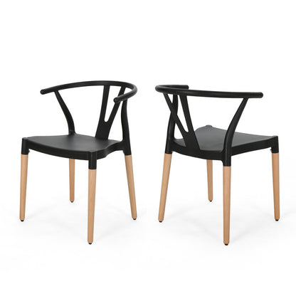 [Ship to Canada Only] Plastic Dining Chair (Set of 2)