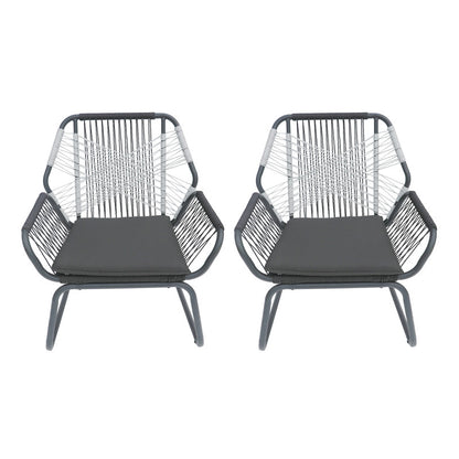 Set of 2 Idaho Woven Rope Chair