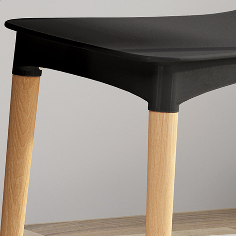 [Ship to Canada Only] Plastic Dining Chair Black (Set of 2)