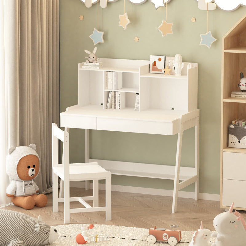 Solid Wood Kids Desk and Chair Set