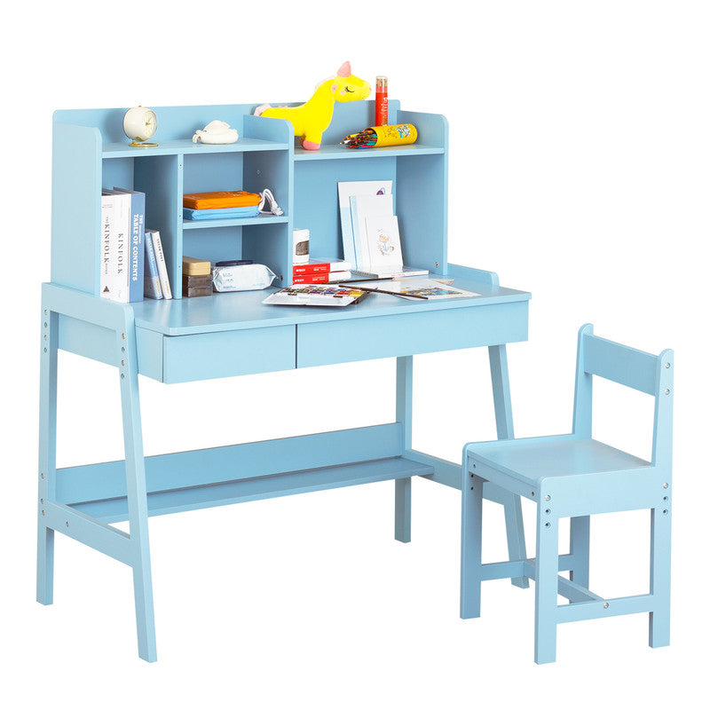 Solid Wood Kids Desk and Chair Set