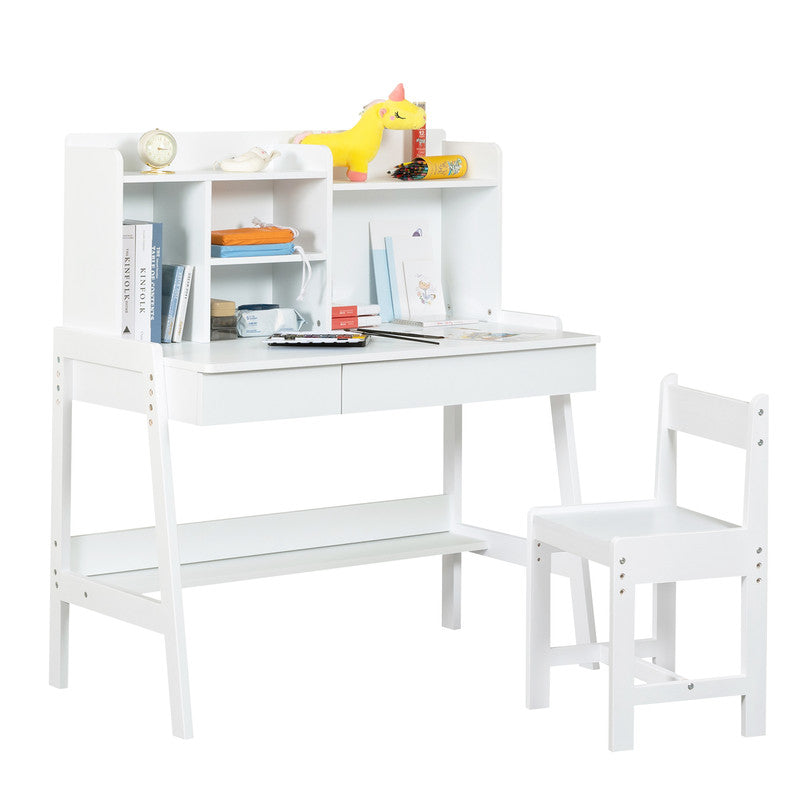 Solid Wood Kids Desk and Chair Set