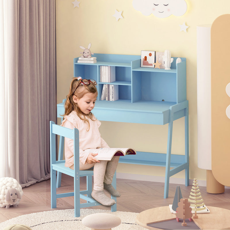 Solid Wood Kids Desk and Chair Set