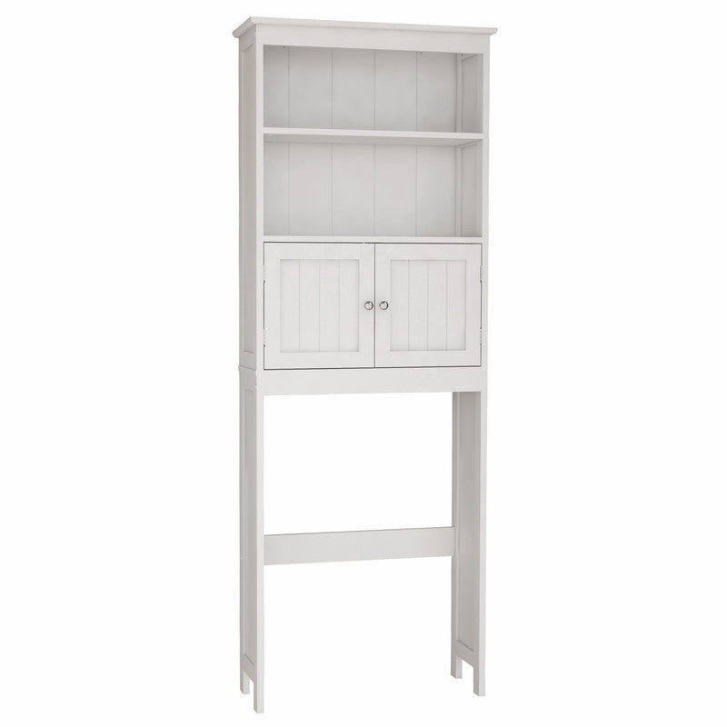 Toilet Rack 2-Tier Toilet Bathroom Storage Shelf with 2 Doors