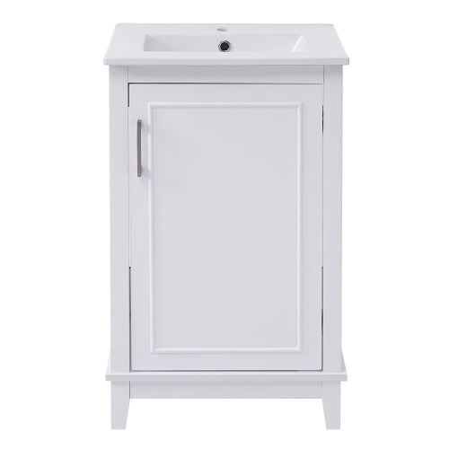 20 Inch Modern Small Bathroom Vanity Cabinet With Ceramic Basin
