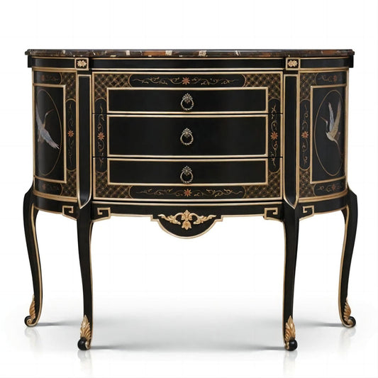 Luxury Black Wooden Entryway Table / Console Table