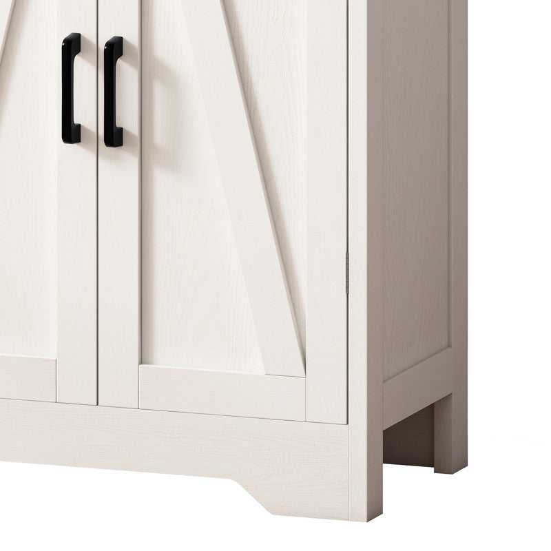 Four Door Storage Cabinets with LED Light, Open Shelf, Display Cabinet with Transparent Acrylic Cabinet Door