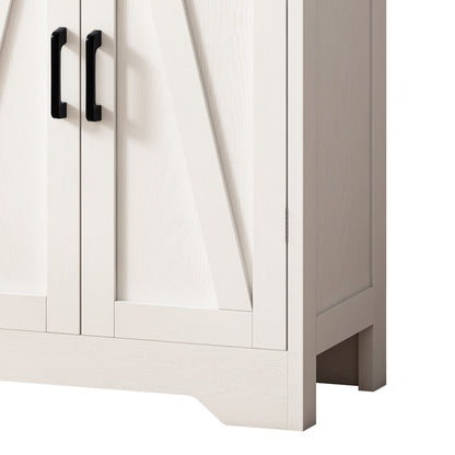 Four Door Storage Cabinets with LED Light, Open Shelf, Display Cabinet with Transparent Acrylic Cabinet Door