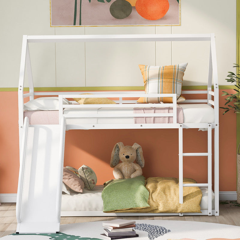 Bunk Bed with Ladder and Slide