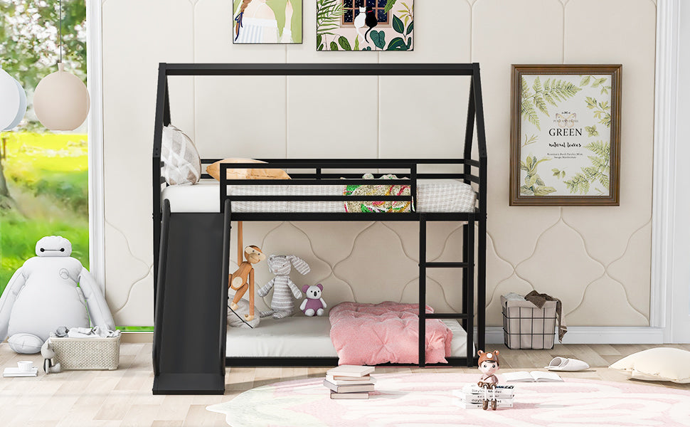 Bunk Bed with Ladder and Slide
