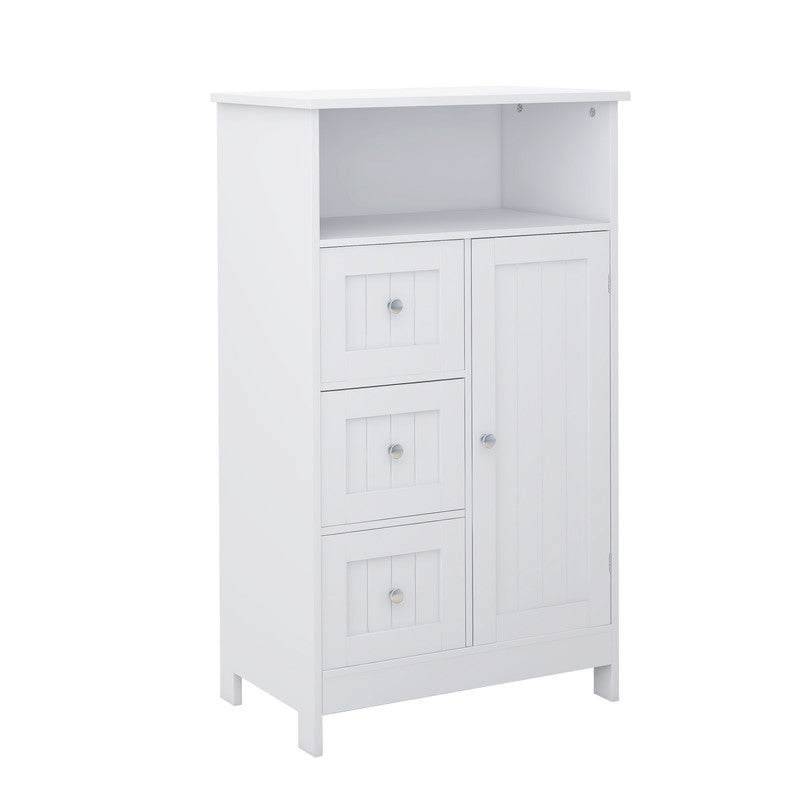 Bathroom Standing Storage Cabinet with 3 Drawers and 1 Door
