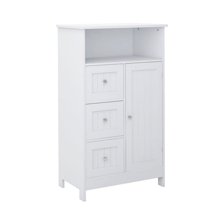 Bathroom Standing Storage Cabinet with 3 Drawers and 1 Door
