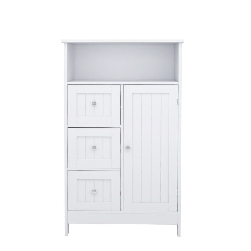 Bathroom Standing Storage Cabinet with 3 Drawers and 1 Door