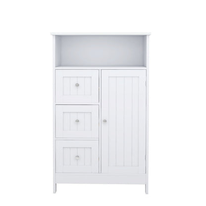 Bathroom Standing Storage Cabinet with 3 Drawers and 1 Door