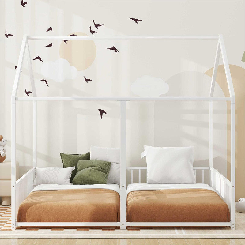 Metal Twin Size Platform Beds Two Shared Beds