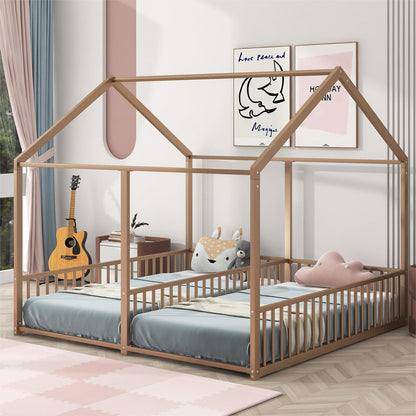 Metal Twin Size Platform Beds Two Shared Beds