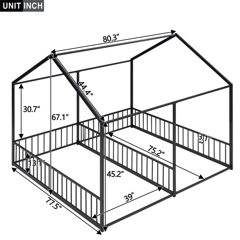 Metal Twin Size Platform Beds Two Shared Beds