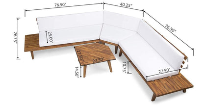 [Ship to Canada Only] Hillcrest V Shaped 4-Piece Sofa Set