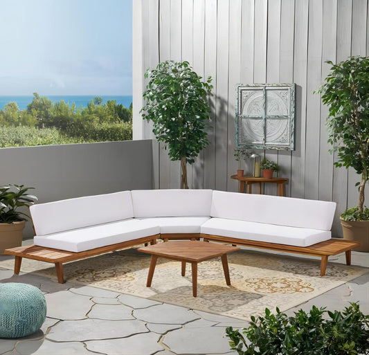 [Ship to Canada Only] Hillcrest V Shaped 4-Piece Sofa Set