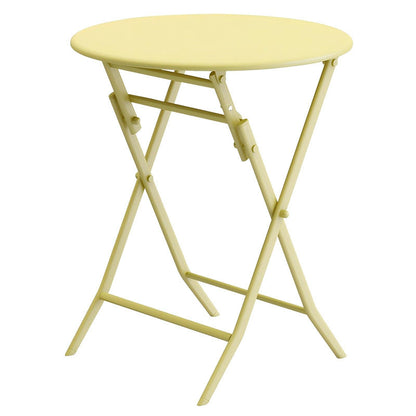 Set of 3 Patio Bistro Set Foldable Round Table and Chairs
