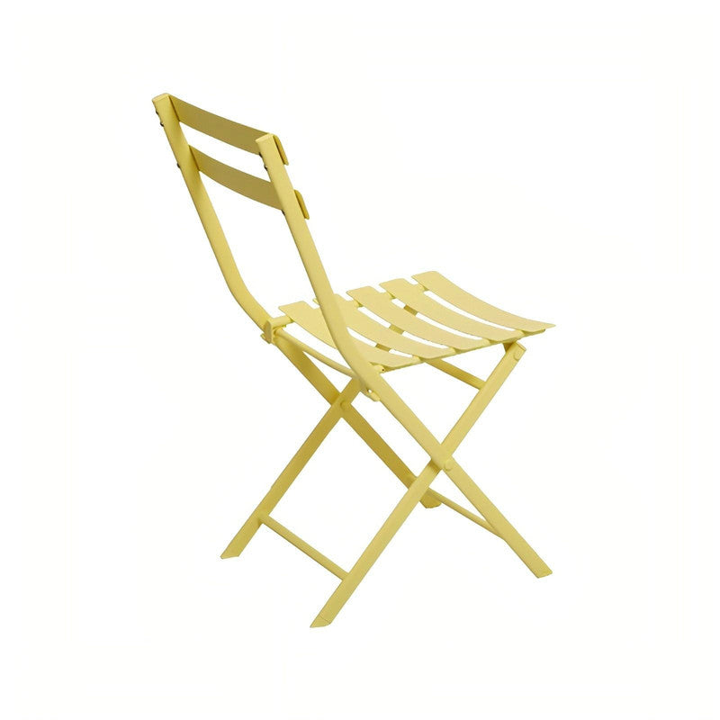 Set of 3 Patio Bistro Set Foldable Round Table and Chairs