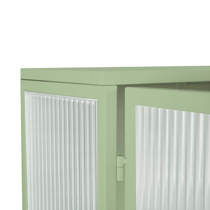 Modern Two-door Wall Cabinet with Two-tier Enclosed Storage, an Open Shelf and Towel Rack