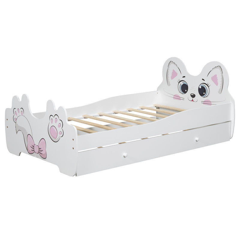 Cartoon Twin Size Platform Bed with Trundle