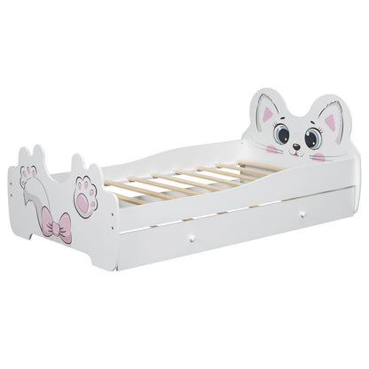 Cartoon Twin Size Platform Bed with Trundle