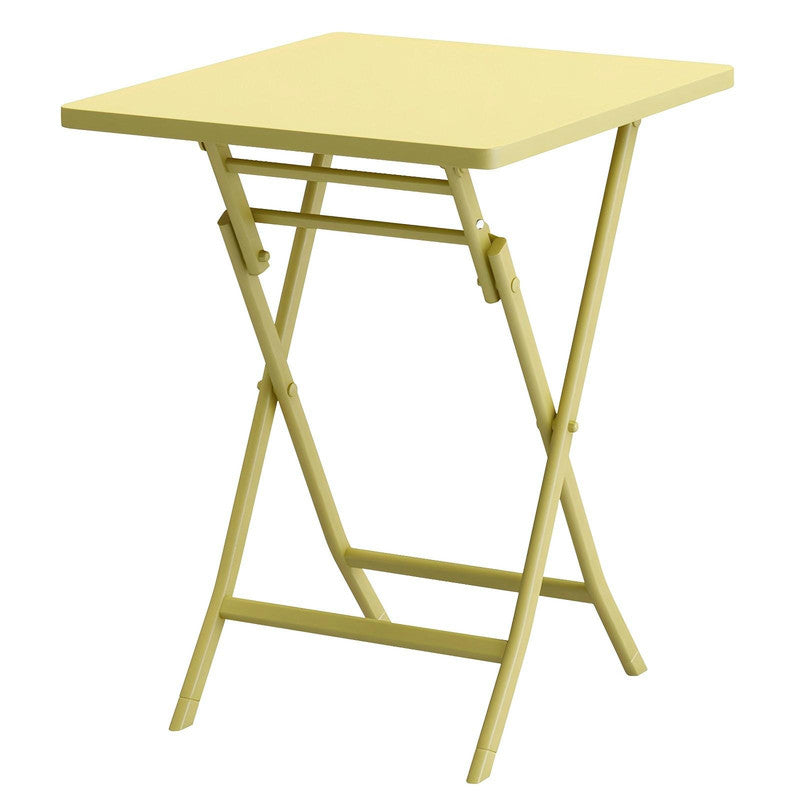 Set of 3 Patio Bistro Set Foldable Square Table and Chairs