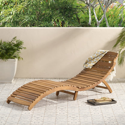 Lahana Wood Foldable Chaise Lounge