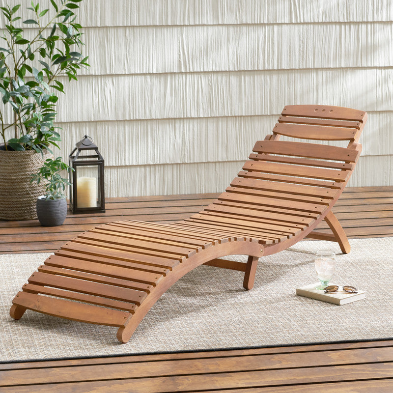 Lahana Wood Foldable Chaise Lounge