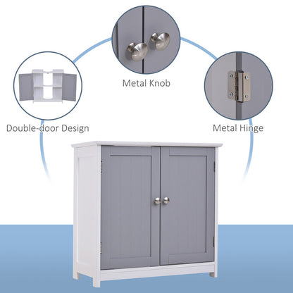 Pedestal Sink Storage Cabinet, Vanity Base Cabinet, Under Sink Bathroom Cabinet with U-shape Cut-Out and Adjustable Internal Shelf