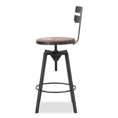 [Ship to Canada Only] Metal Chair with Wooden Seat