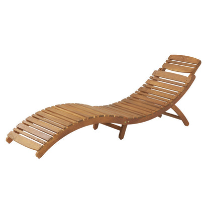 Lahana Wood Foldable Chaise Lounge