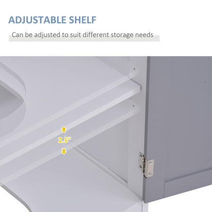 Pedestal Sink Storage Cabinet, Vanity Base Cabinet, Under Sink Bathroom Cabinet with U-shape Cut-Out and Adjustable Internal Shelf