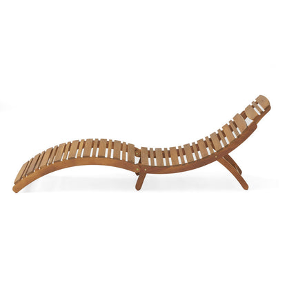 Lahana Wood Foldable Chaise Lounge